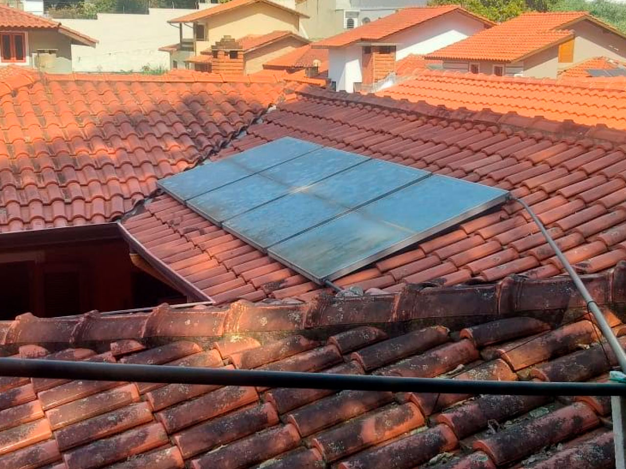 Troca de boiler e manutenção dos coletores solares na serra da Cantareira - São Paulo -SP